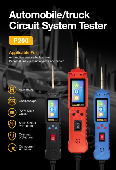 Testeur de Circuit automobile 12 24V P100 P200, sonde de Circuit électrique