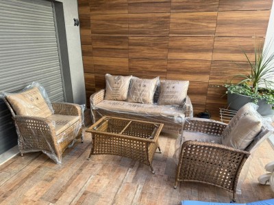 Salon de jardin en rotin et Aluminium 1er choix ( produit d'importation )