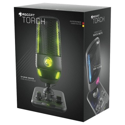 MICROPHONE ROCCAT TORCH RGB BLACK + MIXEUR