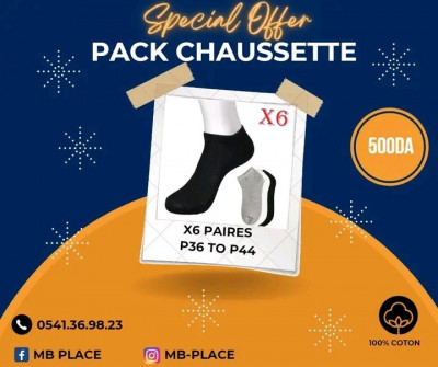 1 Paquet de 12 paires Chaussettes Femme Blanc (x2) - Grossiste