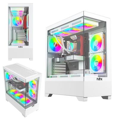 BOITIER NOX ASPIR WHITE 6 FAN 12mm ARGB