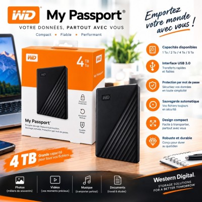 أقراص-صلبة-disque-dur-externe-hdd-wd-my-passport-4tb-usb-32-الجزائر-وسط