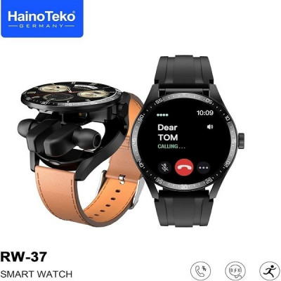 Haino Teko RW37 Smartwatch AMOLED, montre intelligente et écouteurs Bluetooth avec 2 paires 