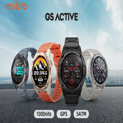 Mibro GS active smartwatch GPS positionnement 1000 nits 1,3 pouces AMOLED écran 5atm