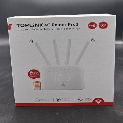 MODEM TOPLINK 4G ROUTER PRO 3 LTE  POUR TOUTE LES PUCES 4 ANTENNES WIIFI 6