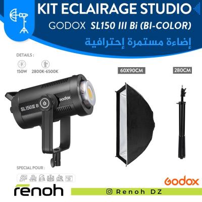 Kit Eclairage Studio GODOX SL150 III Bi (Bi-Color) (60x90cm)