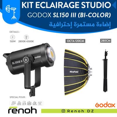 Kit Eclairage Studio GODOX SL150 III Bi (Bi-Color) (Nicefoto 120cm)