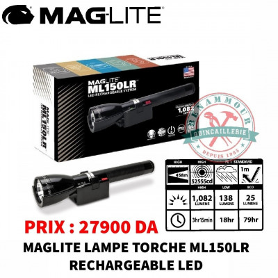 MAGLITE LAMPE TORCHE ML150LR RECHARGEABLE LED 1082 LUMENS