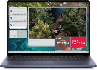LAPTOP DELL INSPIRON 16 Ryzen 78840U 16GB /SSD 1TB /Ecr16.0''FHD /FingerPrint /Clv Rétroelca /Win 11