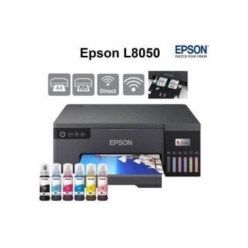 IMPRIMANTE EPSON L8050 ECOTANK WIFI + IMPRESSION SUR CD / DVD / CARTE PVC