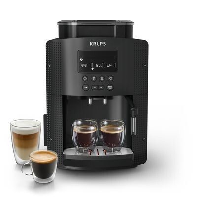 KRUPS Machine à café broyeur à grain, Ecran LCD, Nettoyage automatique EA815070