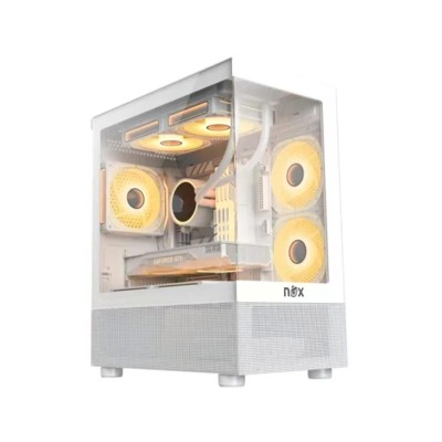 NOX Fusion Raven Micro-ATX 5 Fans ARGB White