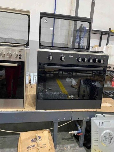 Cuisinière Winor  5 feux  ventilé 90cm Noir / Inox 