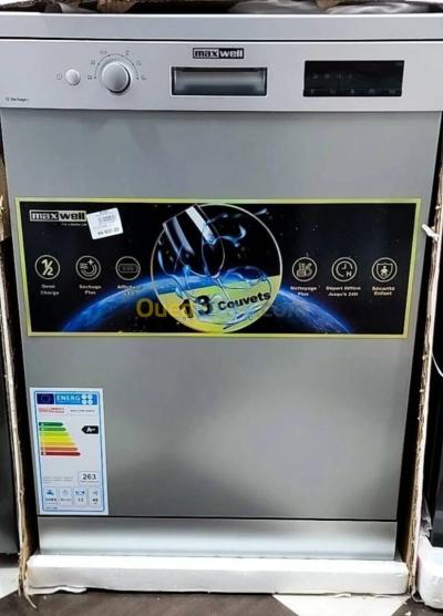 Promotion lave vaisselle maxwell 13 couverts 6 programmes inox 
