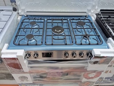 Promotion cuisinière arthur martin 5 feux double ventilateur double wok inox 