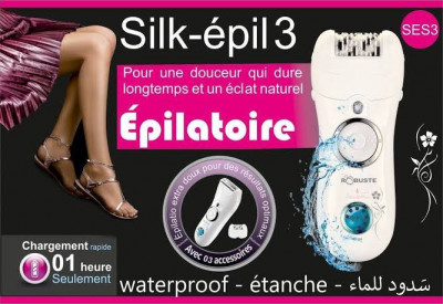 Épilateur Silk-Épil 3 SE3-420 + 2 Accessoires - Rose Framboise/Blanc - Prix  en Algérie