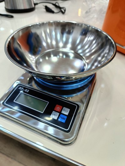 Balance de cuisine en inox avec bol 1g/5Kg