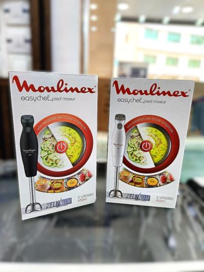 MOULINEX Pied mixeur plongeant EasyChef 2 vitesses 450W Inox ZELKROM avec verre doseur Noir DD451810