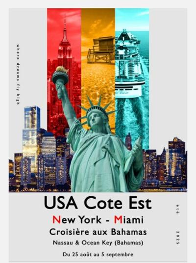 USA coté EST New York/ Miami et croisière MSC SEASCAPE été 2025 (12 jours) 