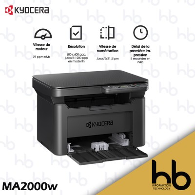 Kyocera MA2000W - Multifunction - LASER - 21 PPM - A4 - WIFI + 02 Toner Originale