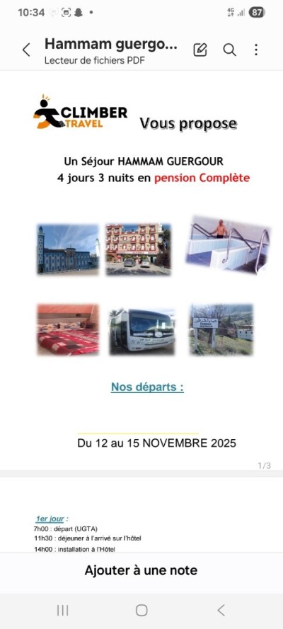 Séjour Hammam Guergour