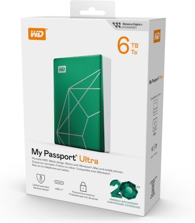 WD My Passport Ultra 6 To, Stockage externe portable, Disque dur externe