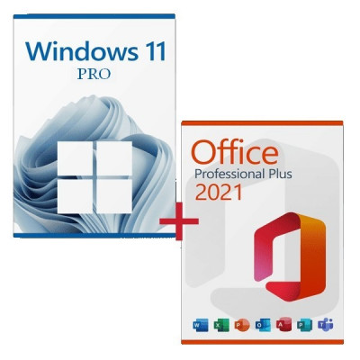 Microsoft Office 2021 Pro Plus + Windows 11 Pro PACK LICENCE MICROSOFT