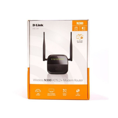  D-Link DSL-124 ADSl2+ Wifi N300 Modem routeur 4 ports