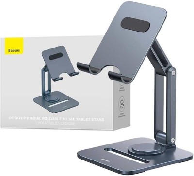BASEUS DESKTOP BIAXIAL FOLDABLE METAL STAND - POUR TABLETTE - ALLIAGE ALUMINIUM - GRIS SIDÉRAL