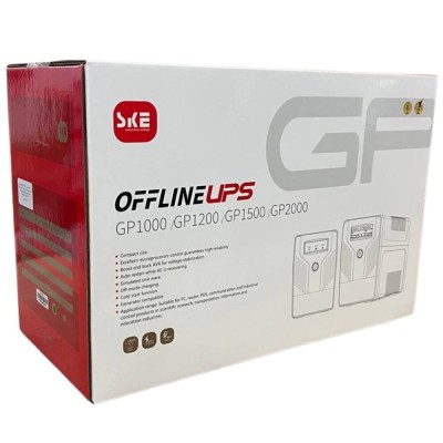 ONDULEUR SKE GP1200 - 1200VA / 720W - 4 SORTIES - AFFICHAGE LED - CONTRE SURTENSION - NOIR 