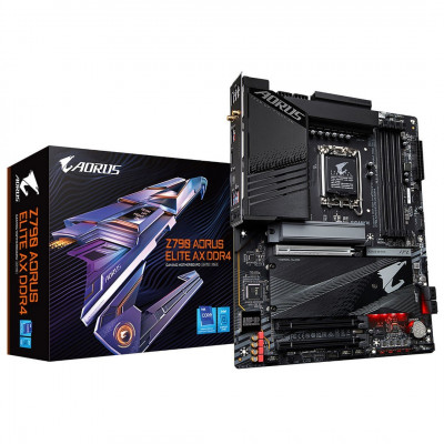 Gigabyte Z790 AORUS ELITE AX DDR4  ATX Socket 1700 Intel - M.2 PCIe 4.0 - USB 3.2 - PCI-Express 5.0 