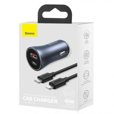Baseus  40W Contactor Pro Dual Quick Charger Chargeur de voiture U+C 