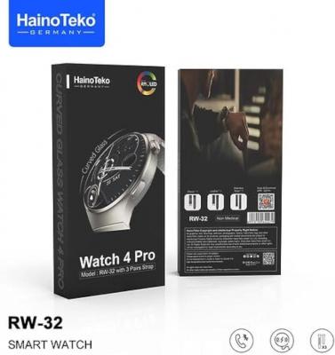 SMART WATCH 4 PRO HAINO TEKO GERMANY RW32 - 1.43 INCH AMOLED CURVED GLASS - CARBON -