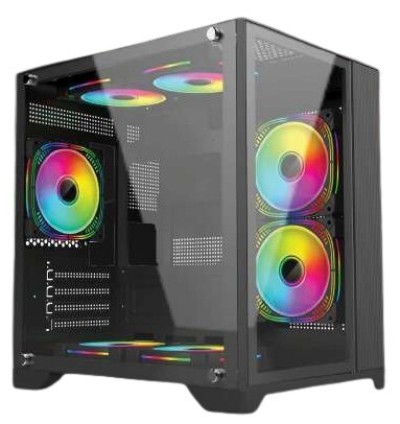 VORTEX SPECTRE - BOITIER MOYEN TOUR ATX - VERRE TREMPÉ - 360 mm - 4 FAN ARGB - AIRFLOW  - BLACK