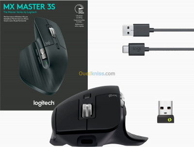 Logitech MX Master 3S - Souris sans fil - droitier - capteur optique 8000 dpi - 7 boutons