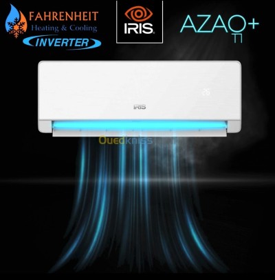 CLIMATISEUR IRIS SPLIT AZAO+ - 2025 - 24000 BTU - TROPICAL - INVERTER - CHAUD & FROID - BLANC 