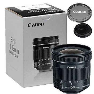 CANON EF-S 10-18MM F/4.5-5.6 IS STM - OBJECTIF ULTRA GRAND - STABILISATEUR - ZOOM STM LENS - BLACK 