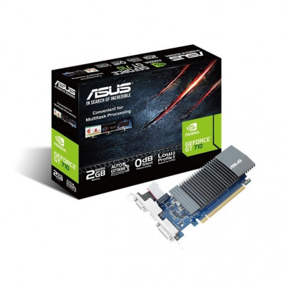 ASUS NVIDIA GEFORCE GT 710 - 2GB DDR3 EVO - 1080P FHD - 0DB SILENT - AUTO EXTREME - GPU TWEAK III