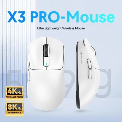 ATTACK SHARK X3 PRO - SOURIS FILAIRE & SANS FIL - BLUETOOTH - 6 BOUTONS - 26000 DPI - 8KHZ - WHITE