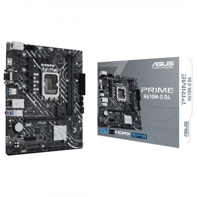 ASUS PRIME H610M-D D4 Micro ATX Socket 1700 Intel H610 Express - 2x DDR4 - M.2 PCIe 3.0 - USB 3.0