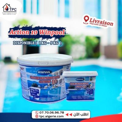 chlore multifonction Action10 1KG/5KG WINPOOL Produit nettoyage piscine