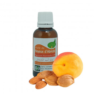 Huile Abricot pressée à froid pure 100% et naturel Sans Additifs 30ml.