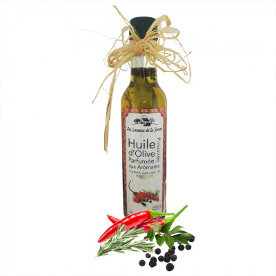 Huile d'Olive Parfumée Aux Aromates Pimentée 250ml
