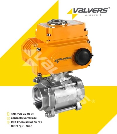 VANNE À BOISSEAU SPHÉRIQUE MOTORISÉE ÉLECTRIQUE VALVERS