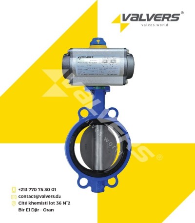 VANNE PAPILLON MOTORISÉE PNEUMATIQUE VALVERS
