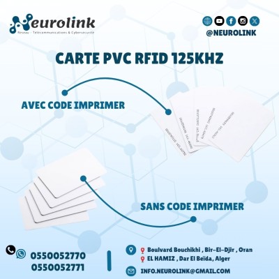 CARTES PVC RFID 125 KHZ