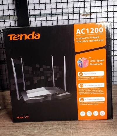 MODEM TENDA V12 AC1200 GIGABIT ADSL VDSL