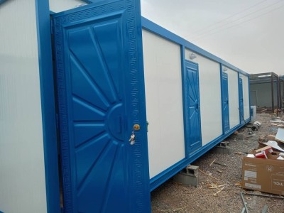 Chalet Cabine 12x3 F4 pre-laqué avec 02 climatiseur en H 120mm