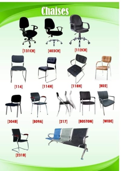 Chaises opérateur et visiteurs 