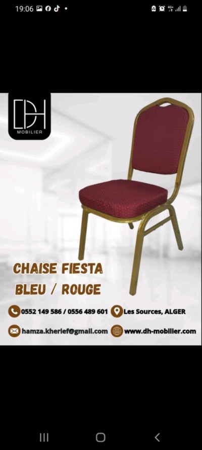 كراسي-chaise-fiesta-bleu-rouge-بئر-مراد-رايس-الجزائر